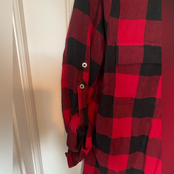NWT New York & Company Buffalo plaid shirt - Picture 2 of 6